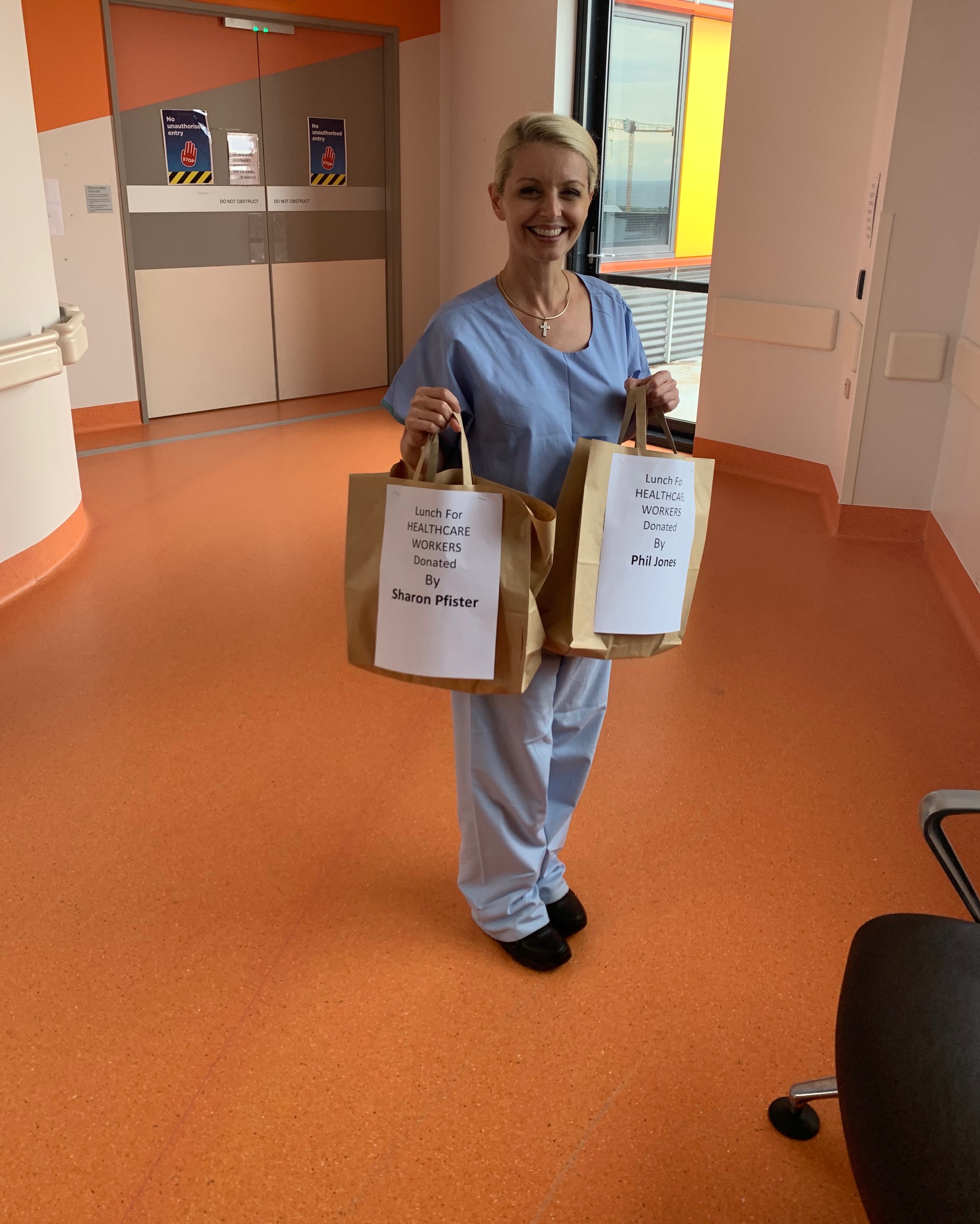 Hospital staff enjoy lunches provided by Centro and local businesses