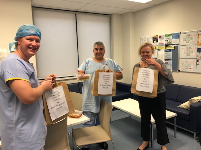 Hospital staff enjoy lunches provided by Centro and local businesses