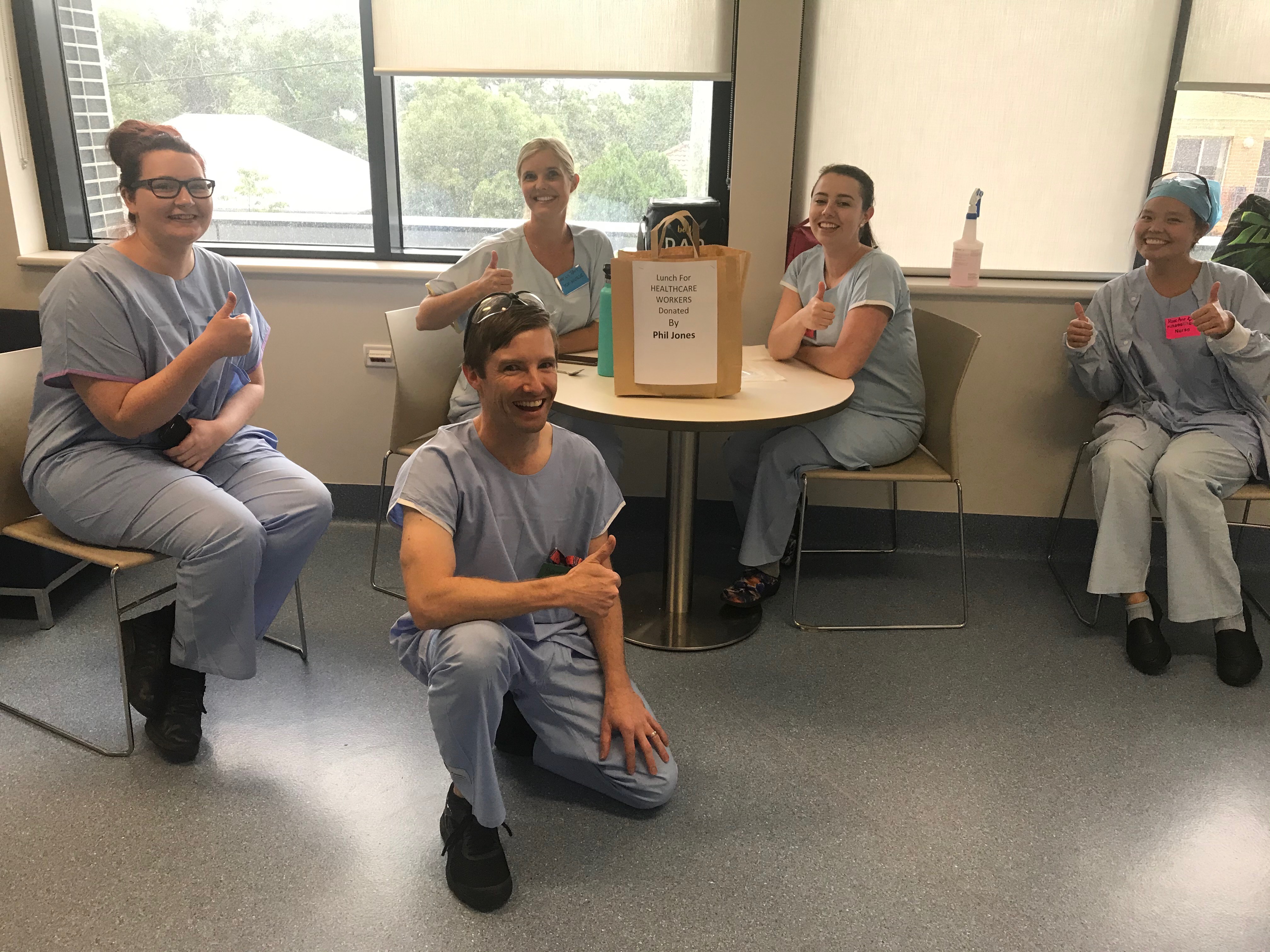 Hospital staff enjoy lunches provided by Centro and local businesses