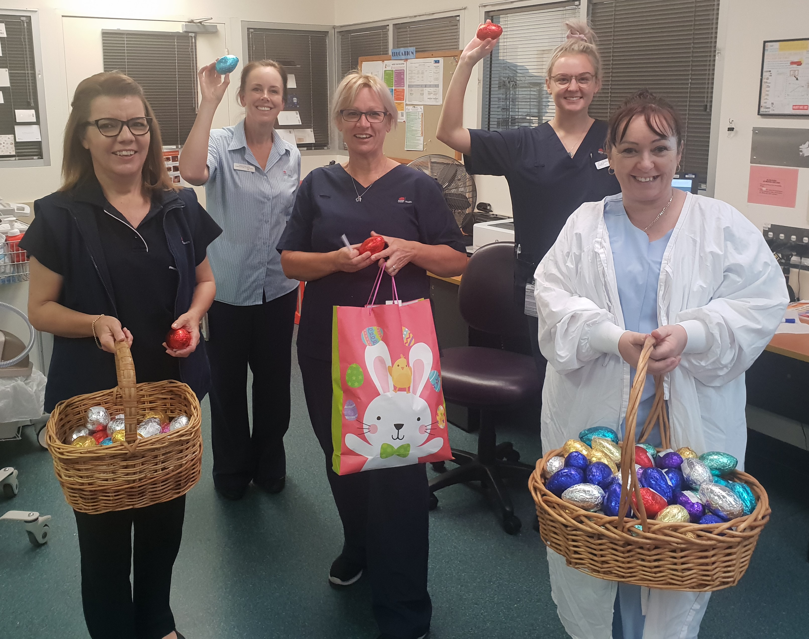 Surgical staff enjoy Easter eggs