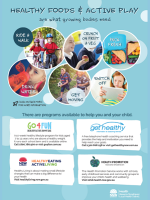 Healthy active kids flyer