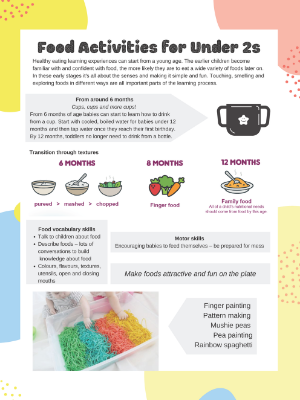 Food activities for under 2s