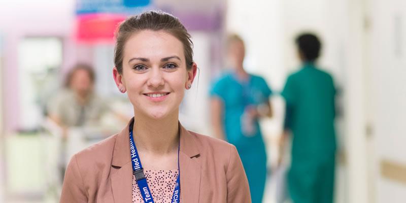 Image of an allied health professional smiling