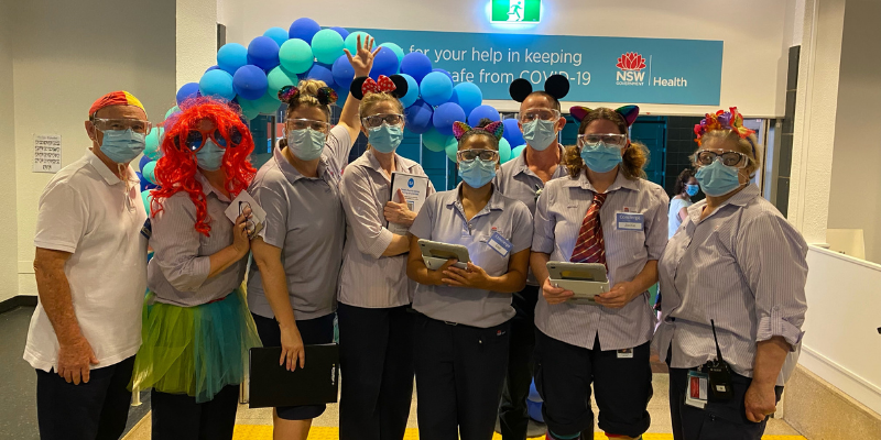 Staff at the Mass Vaccination Centre