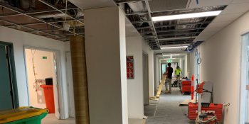 Construction progress on Wollongong Hospital's Birthing Unit upgrade 