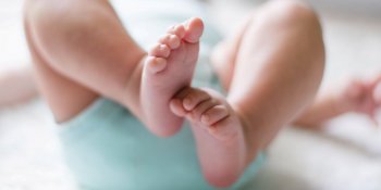 Newborn baby feet