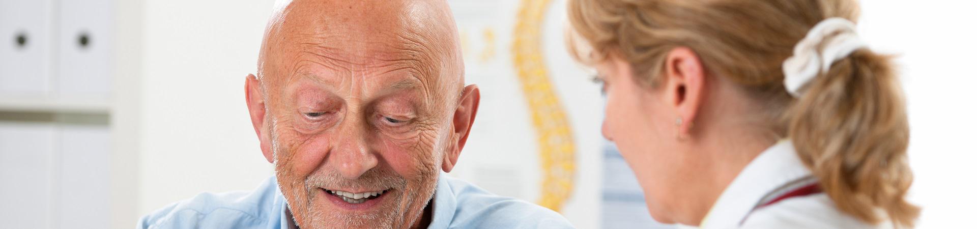 happy man and helping lady